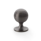 Alexander and Wilks Dark Bronze PVD 38mm Caesar Cupboard Knob on Round Rose | AW832-38-DBZPVD