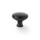 A&W Matt Black 38mm Wade Round Cupboard Knob | AW836-38-BL