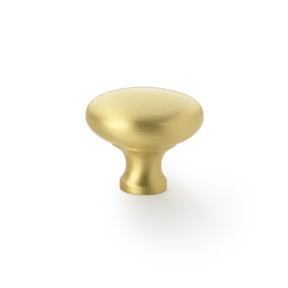 A&W Satin Brass 38mm Wade Round Cupboard Knob | AW836-38-SB