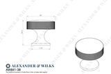 Polished Chrome 38mm Berlin Knurled Cupboard Knob | AW841-38-PC