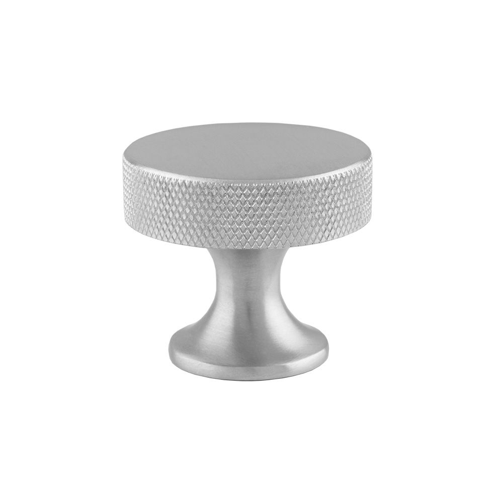 Satin Chrome Berlin Knurled Cupboard Knob | AW841-38-SC