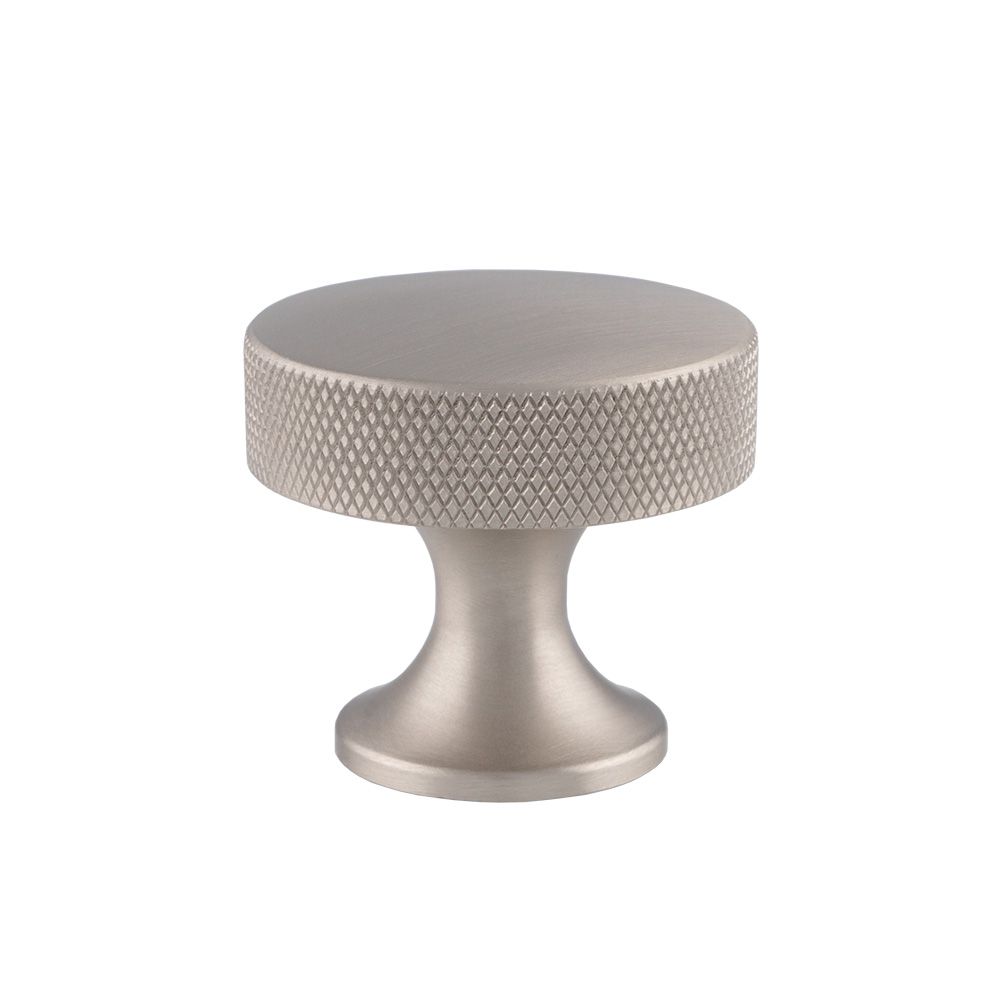 Satin Nickel 38mm Berlin Knurled Cupboard Knob | AW841-38-SN