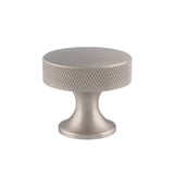 Satin Nickel 38mm Berlin Knurled Cupboard Knob | AW841-38-SN