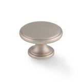 A&W Satin Nickel Cambridge Round Cupboard Knob | AW849-38-SN