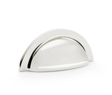 Alexander and Wilks Polished Nickel Bardom Ridged Cup Handle | AW903PN