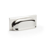 Alexander and Wilks Polished Nickel Quantock Cup Handle c/c 96mm  | AW905PN