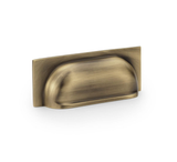 Alexander and Wilks Antique Brass Quantock Cup Handle c/c 40mm | AW907AB