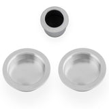 A&W Satin Chrome Round Sliding Door Pull Kit  | AW994SC