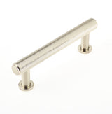 Burlington 128mm Satin Nickel Knurled Piccadilly Cabinet Handle | BUR411SN