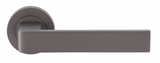 Set Matt Bronze Sasso Lever Furniture on round rose | EUL010MBRZ