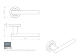 Serozetta Satin Chrome Philidelphia Lever on round rose | ZIN3121SC