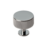 Polished Chrome 35mm Knurled Cupboard Knob | FTD703CP