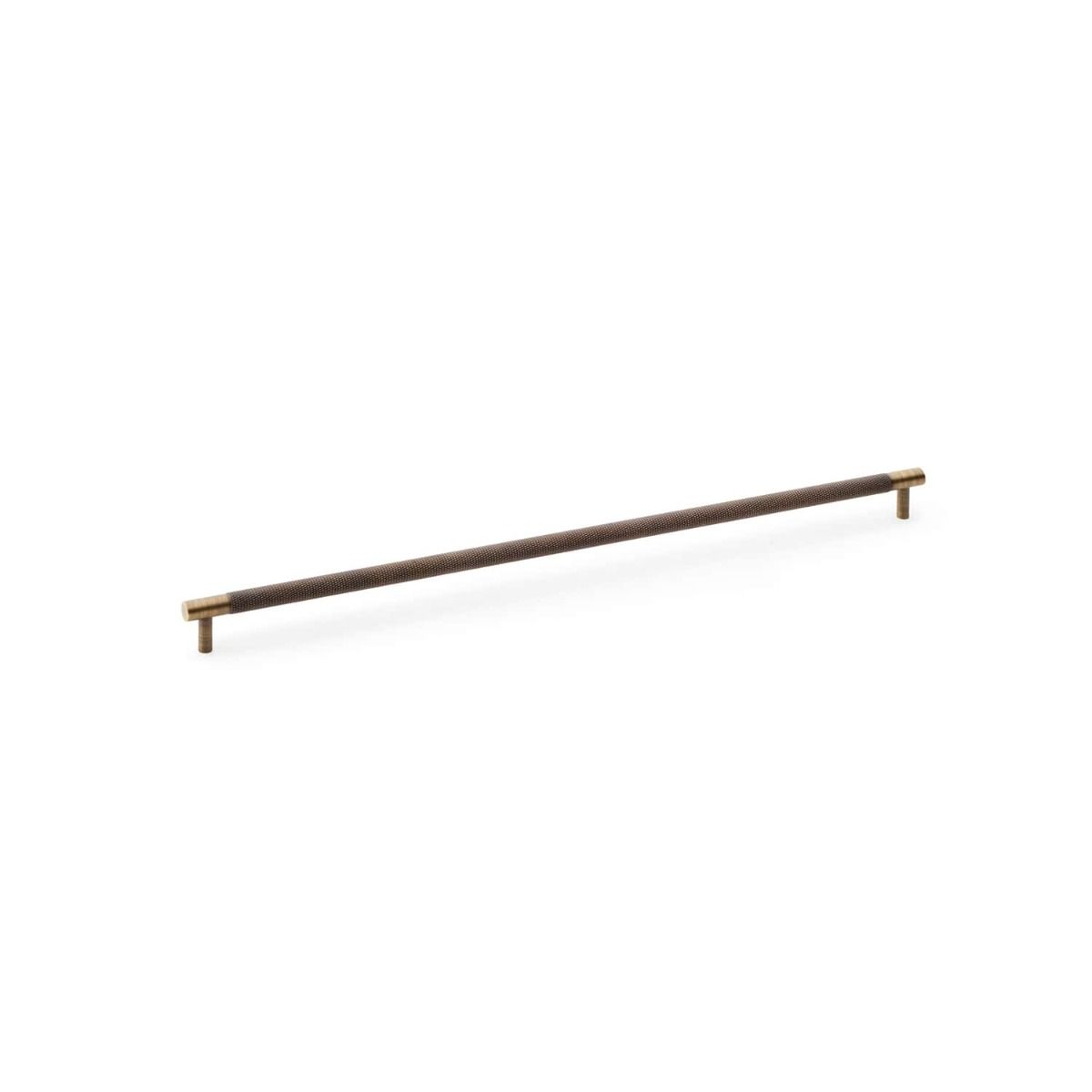 A&W Antique Brass Brunel Knurled T Bar Pull Handle c/c 448mm