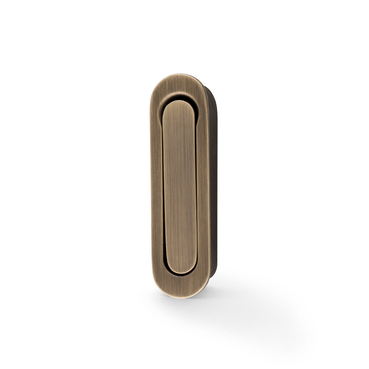 A&W Antique Brass Radius Sliding Door Edge Flush Pull  | AW991AB