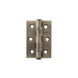 Pair 75mm (3") Antique Brass CE Ball Butt Hinge | A2H322AB