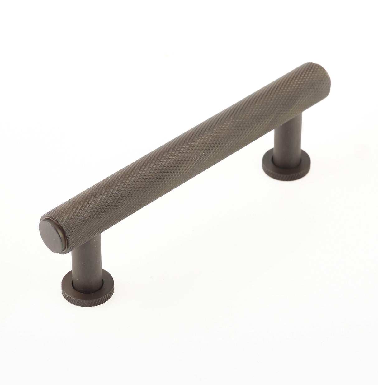 Burlington 224mm Matt Dark Brown Knurled Piccadilly Cabinet Handle | BUR412DB