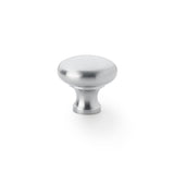 A&W Satin Chrome 32mm Wade Round Cupboard Knob | AW836-32-SC