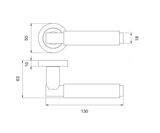 Polished Nickel Varese Knurled Lever on Round Rose | EUL050PN