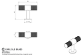 Antique Brass 50mm Knurled T-Bar Knob | FTD701AB
