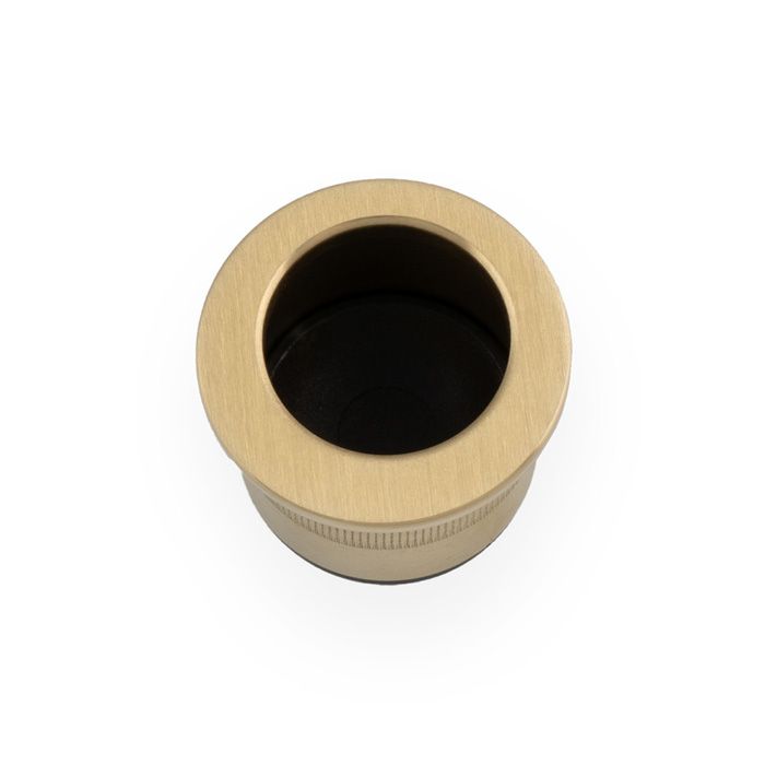 A&W Satin Brass PVD Round Sliding Door Finger Edge Pull  | AW992SBPVD