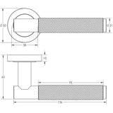 Sets Black Nickel Knurled Lever handles | JV850BN