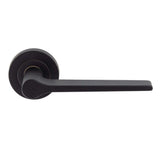 Matt Black Velino Lever Round on Round Rose | EUL020MB