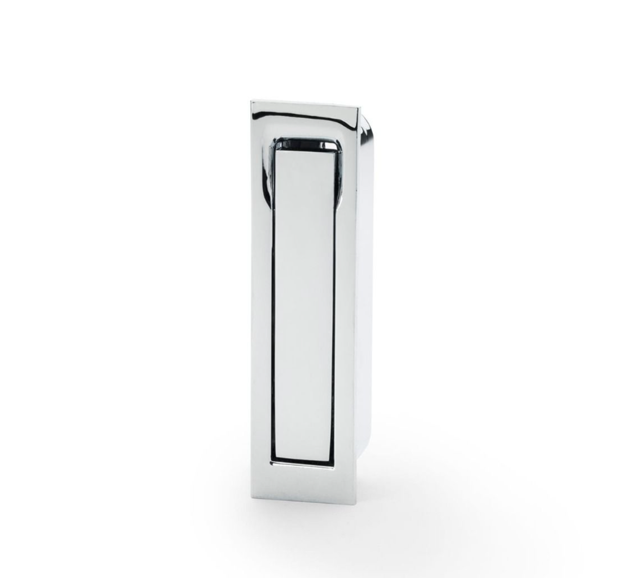 A&W Polished Chrome Squared  Sliding Door Edge Flush Pull  | AW990PC