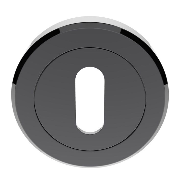 Serozetta Black Nickel 51mm Standard Profile Key Escutcheon | SZM003BN