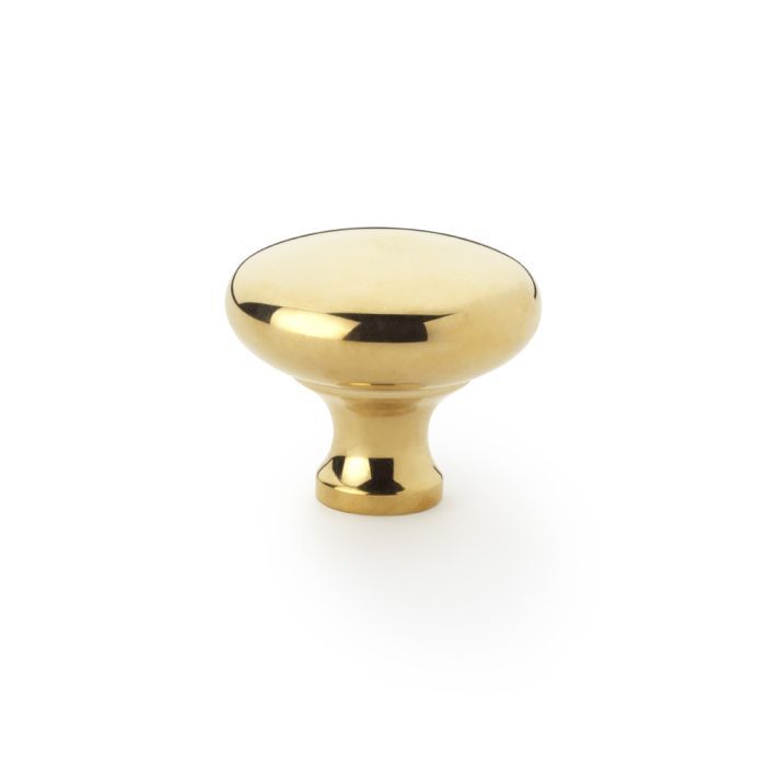 A&W Polished Brass 38mm Wade Round Cupboard Knob | AW836-38-PB