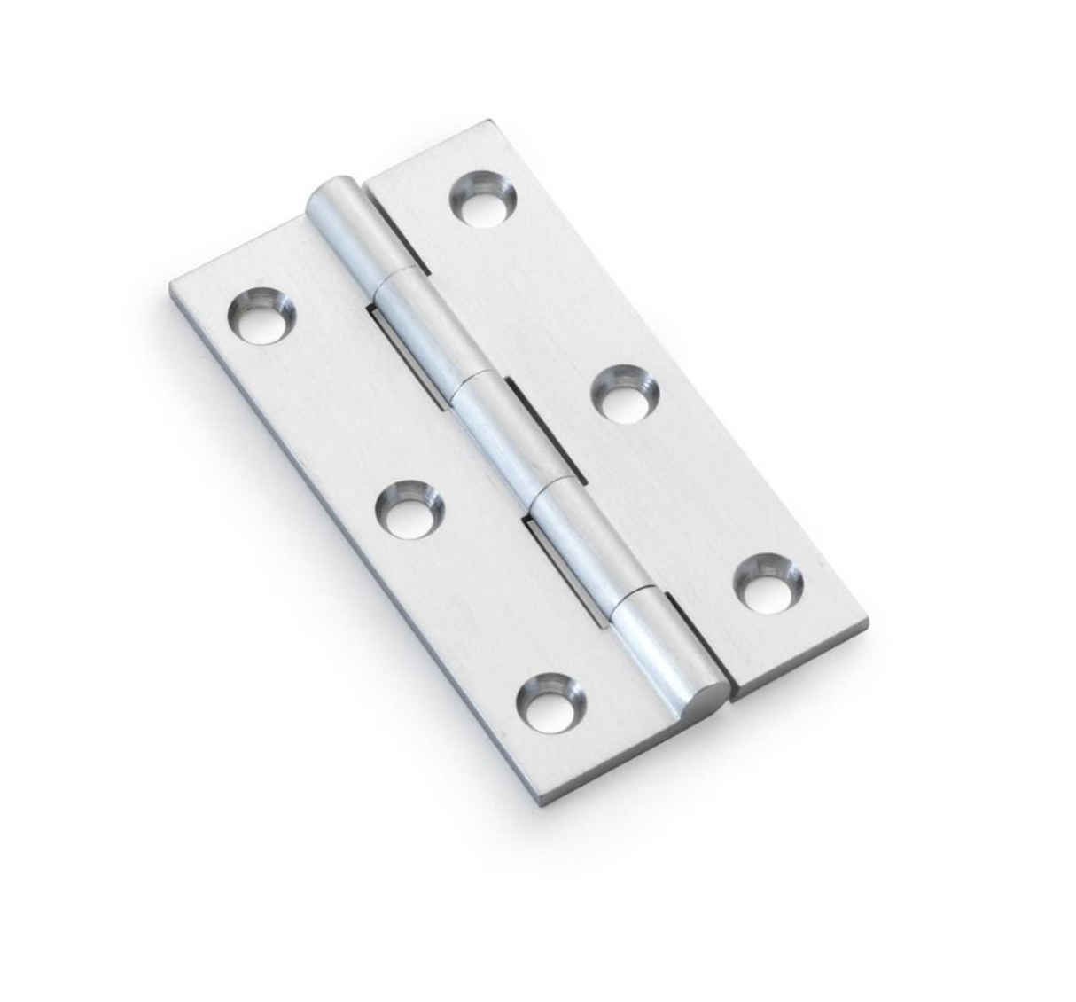 Pair Satin Chrome 75mm Cabinet Butt Hinge | AW075-CH-SC