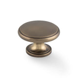 A&W Antique Brass Cambridge Round Cupboard Knob | AW849-38-AB