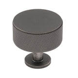 Anthracite 35mm Knurled Cupboard Knob | FTD703ANT