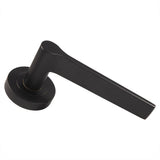 Matt Black Velino Lever Round on Round Rose | EUL020MB