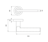 Set Polished Nickel Trentino Lever Furniture on round rose | EUL030PN