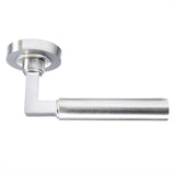 Set Satin Nickel Amiata Lever Furniture on round rose | EUL040SN