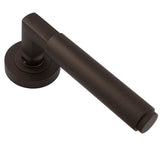 Matt Bronze Masano Lever on Round Rose | EUL070MBRZ