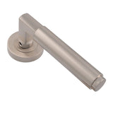 Satin Nickel Masano Lever on Round Rose | EUL070SN