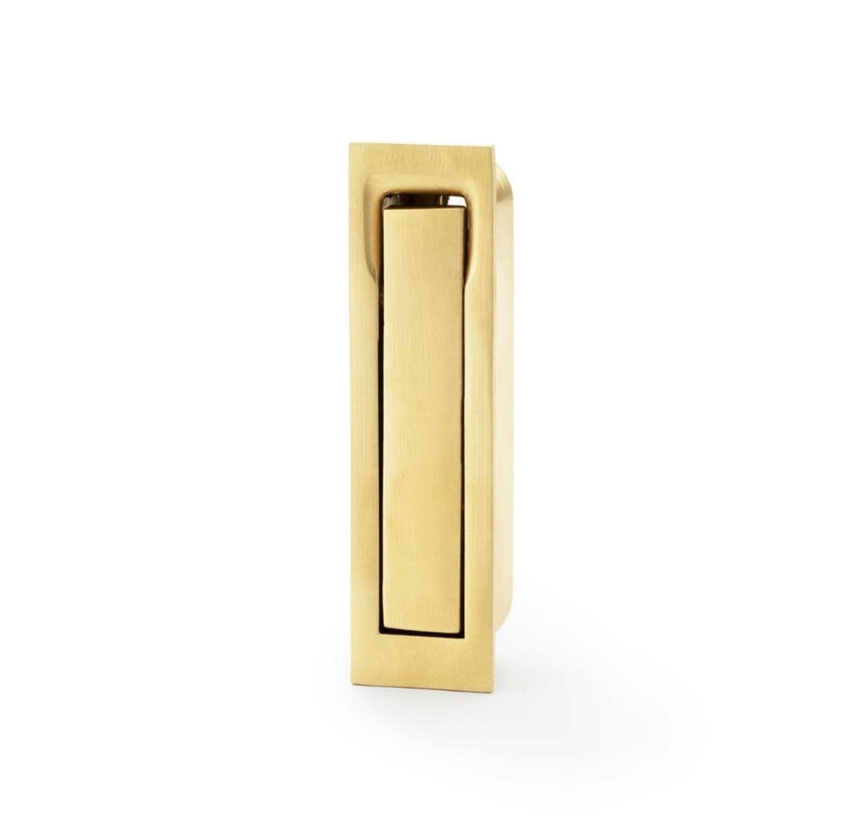 A&W Satin Brass PVD Squared  Sliding Door Edge Flush Pull  | AW990SBPVD