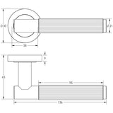 Sets Polished Chrome Venice Lever Handle on rose | JV852PC