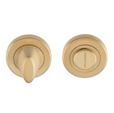 Serozetta Satin Brass Thumbturn Snib & Release on round rose | SZM004SB