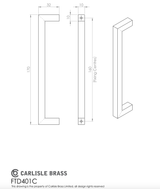 Polished Chrome 160mm Square Section Block Cabinet Handle | FTD401CCP