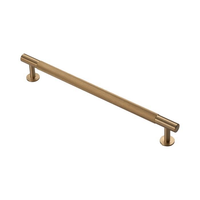 Satin Brass 254mm Knurled Pull Handle | FTD700ESB
