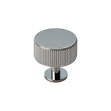Polished Chrome 35mm Lines Cupboard Knob | FTD713CP
