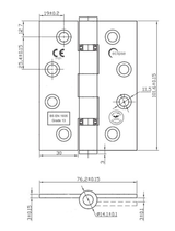 Eclipse Satin Stainless Steel 102mm 4" Grade 13 BB Hinges  | 14854