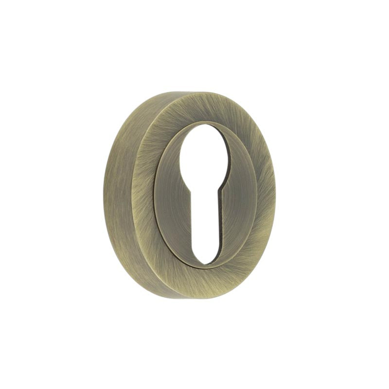 Jedo Antique Brass 50mm Euro Escutcheon | JV503EAB