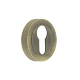 Jedo Antique Brass 50mm Euro Escutcheon | JV503EAB