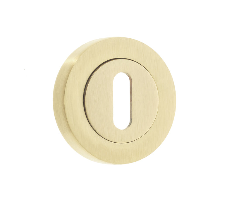 Jedo 50mm Satin Brass Standard Escutcheon | JV503SB