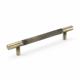 Pack 10 x Antique Brass Linear T Bar Pull Handle - 128mm c/c  |  IXC710BAB