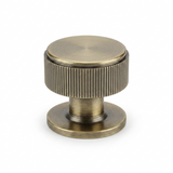 Pack 10 x Antique Brass Linear Cupboard Knob - 34mm dia.  |  IXC713AB