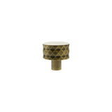 Millhouse Brass Antique Brass Chrysler Diamond Round Cabinet Knob  |  MHCD1530AB